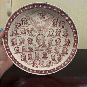 Presidential Souvenir Plate Dwight D. Eisenhower Vernon Kilns